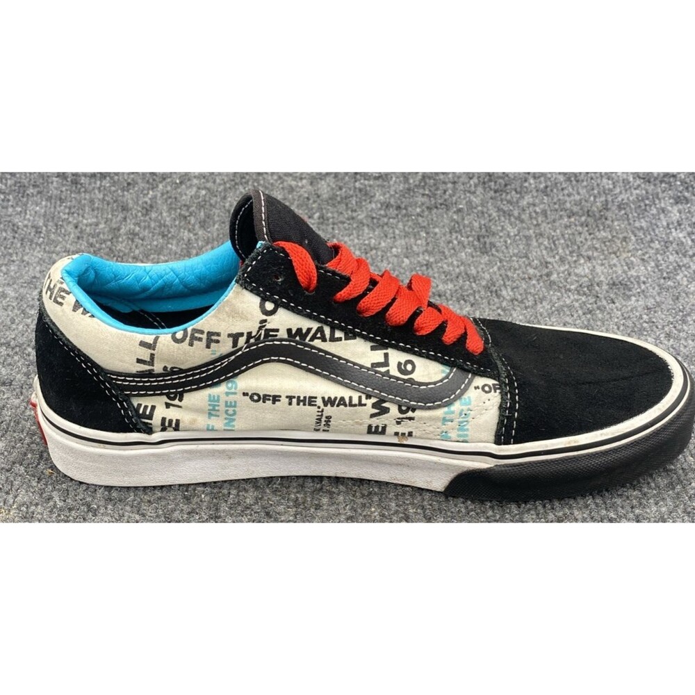 Vans Old Skool Off The Wall Flame Print Skate Shoes Black Men 9 / Women 10.5 - Picture 6 of 14
